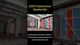Lò nung con thoi 1250°C cho sản phẩm gốm sứ #kilnmanufacturer #brickfactory #shuttlekiln #gaskiln