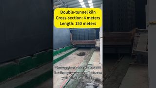 Lò nung hầm 150 mét có tiết diện 4m dành cho nhà máy gạch sản lượng cao#brickfactory#tunnelkiln